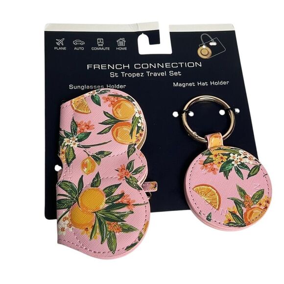 French Connection Other - French Connection St. Tropez Pink Sunglasses & Hat Holder Set